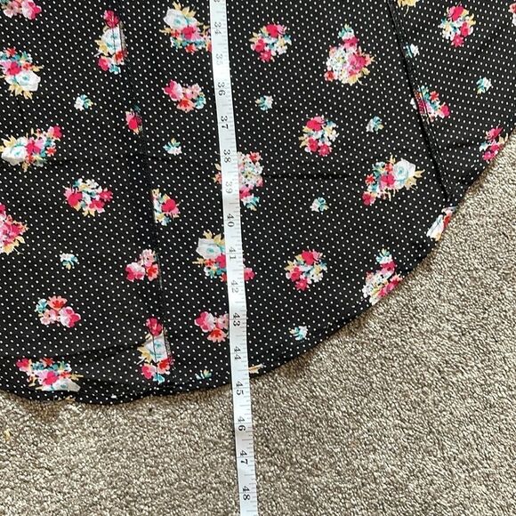 NWT Torrid Floral Polka Dot Hi Low Maxi Skirt Black Size 18 #83010 - Picture 11 of 12
